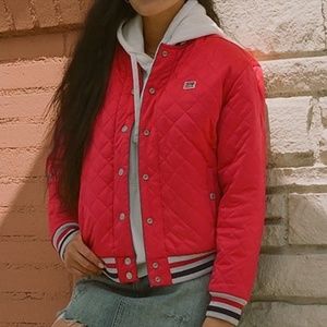 LEVI'S Reversible Blue Denim / Red Quilted Jacket